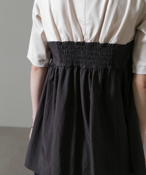 【セール】ビスチェコンビギャザートップス（Tシャツ/カットソー）｜nano･universe（ナノユニバース）