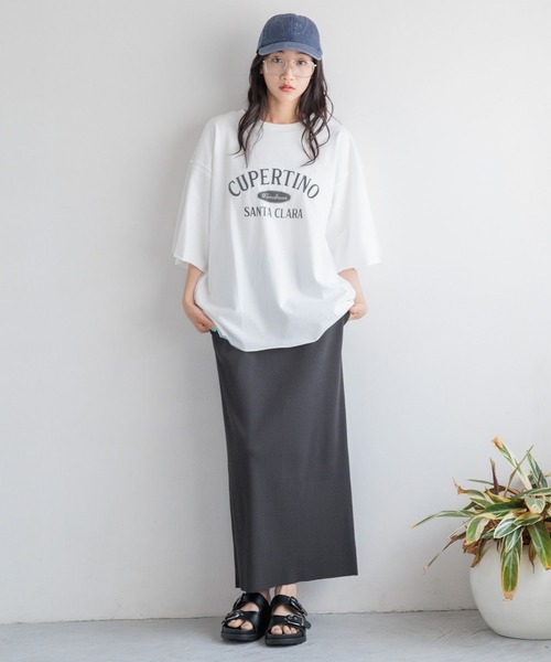 LOWRYS FARM(ローリーズファーム)の「チュールカサネロゴTSS 144619(Tシャツ/カットソー・レディース・グレー/チャコールグレー/ホワイト・FREE)」の9枚目の写真