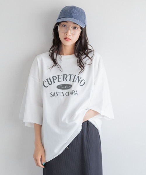 LOWRYS FARM(ローリーズファーム)の「チュールカサネロゴTSS 144619(Tシャツ/カットソー・レディース・グレー/チャコールグレー/ホワイト・FREE)」の6枚目の写真