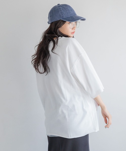 LOWRYS FARM(ローリーズファーム)の「チュールカサネロゴTSS 144619(Tシャツ/カットソー・レディース・グレー/チャコールグレー/ホワイト・FREE)」の5枚目の写真