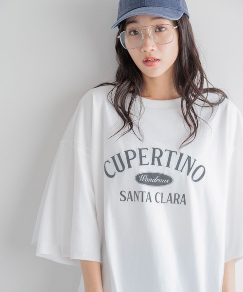 LOWRYS FARM(ローリーズファーム)の「チュールカサネロゴTSS 144619(Tシャツ/カットソー・レディース・グレー/チャコールグレー/ホワイト・FREE)」の4枚目の写真