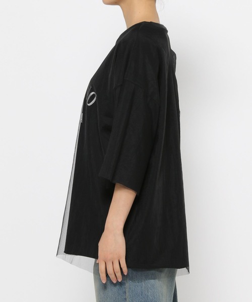 LOWRYS FARM(ローリーズファーム)の「チュールカサネロゴTSS 144619(Tシャツ/カットソー・レディース・グレー/チャコールグレー/ホワイト・FREE)」の21枚目の写真