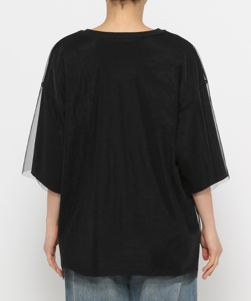 LOWRYS FARM(ローリーズファーム)の「チュールカサネロゴTSS 144619(Tシャツ/カットソー・レディース・グレー/チャコールグレー/ホワイト・FREE)」の20枚目の写真