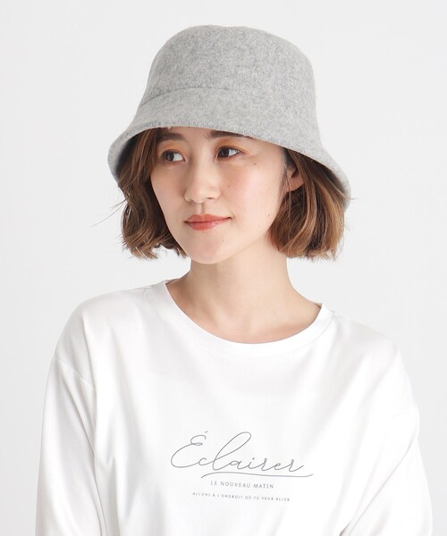 grove(グローブ)の「ウール混バスクハット(ハット・レディース・オフホワイト/ブラック/グレー/ライトベージュ・00)」の11枚目の写真