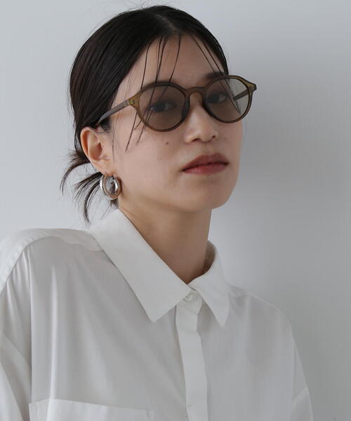 N.(N. Natural Beauty Basic)(エヌエヌナチュラルビューティーベーシック)の「◆ボストンフレームメガネ(メガネ・レディース・ブラック/カーキ・フリ-)」の18枚目の写真
