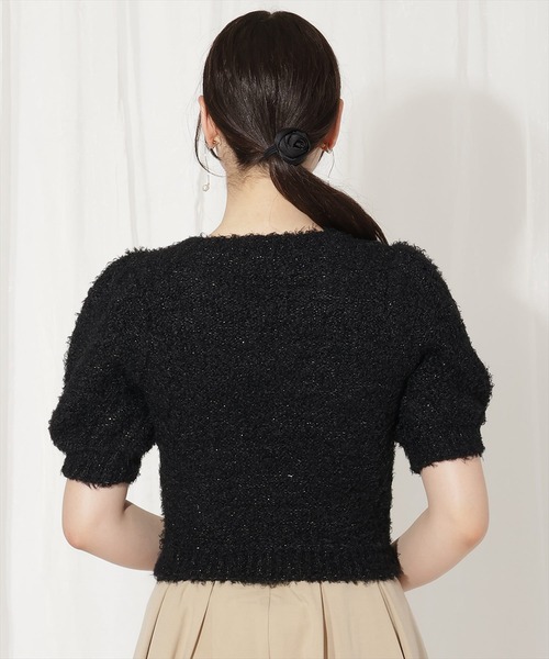 WILLSELECTION（ウィルセレクション）の「リボンブローチ付きテディヤーンニット（ニット/セーター・レディース・ピンク/ボルドー/イエロー/ミント/ラベンダー/ベージュ/オフホワイト/ブラック・FREE）」の15枚目の写真