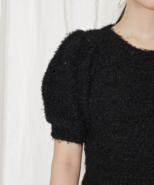 WILLSELECTION（ウィルセレクション）の「リボンブローチ付きテディヤーンニット（ニット/セーター・レディース・ピンク/ボルドー/イエロー/ミント/ラベンダー/ベージュ/オフホワイト/ブラック・FREE）」の17枚目の写真