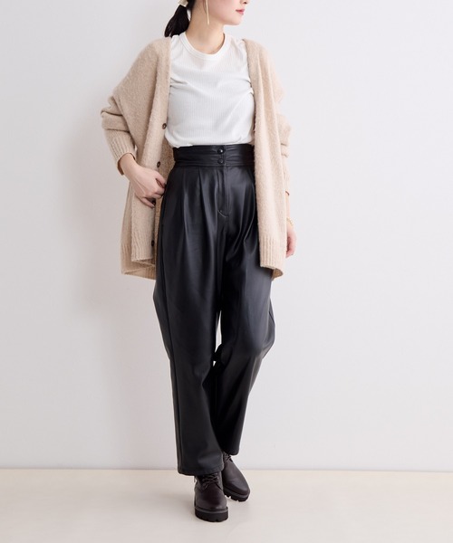 HIMIKO（ヒミコ）の「【Made in Japan】【撥水】レースアップトラックソールブーツ/641410（ブーツ・レディース・ブラック/ダークブラウン/アイボリー・22.5cm/23.5cm/24.5cm/25.5cm/23.0cm/24.0cm/25.0cm/26.0cm/21.5cm/22.0cm/26.5cm）」の7枚目の写真