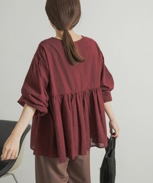 URBAN RESEARCH DOORS（アーバンリサーチドアーズ）の「シアーJQコットン2WAYギャザーブラウス（シャツ/ブラウス・レディース）」