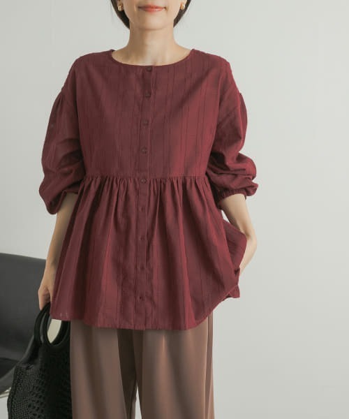 「URBAN RESEARCH DOORS」 長袖ブラウス MEDIUM ブラウン系その他 レディース URBAN RESEARCH DOORS 「URBAN DOORS」 長袖ブラウス ONE