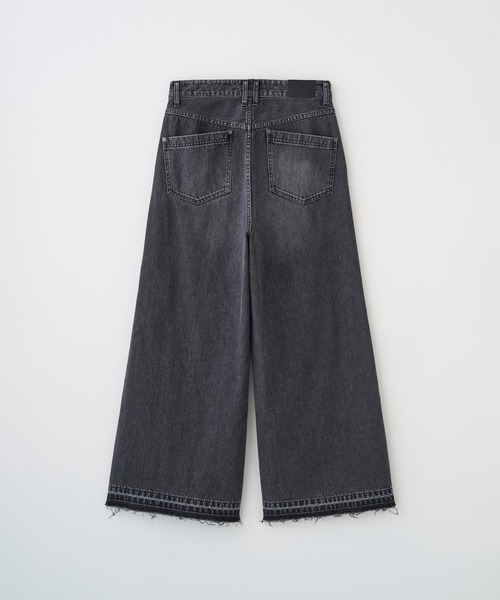 Juha（ユハ）の「DAMAGE WIDE DENIM PANTS（デニムパンツ・メンズ・ブラック・4/3/2）」の3枚目の写真