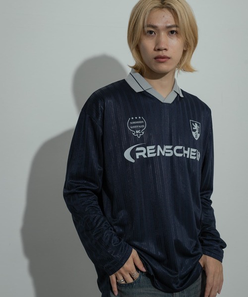 SENSE OF PLACE by URBAN RESEARCH（センスオブプレイスバイアーバンリサーチ）の「Football Game Long-Sleeve T-shirts（Tシャツ/カットソー・メンズ・ブラック/ネイビー/レッド・MEDIUM/LARGE）」の3枚目の写真