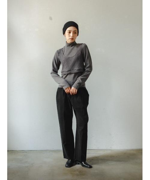 AGAWD（アガウド）の「AGAWD レイヤードビスチェカットソー（Tシャツ/カットソー・レディース・ボルドー/グレー/ブラック・FREE）」の7枚目の写真