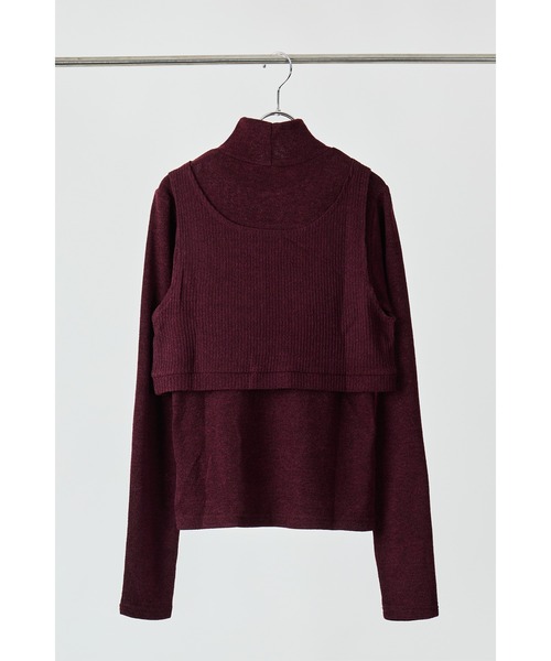 AGAWD（アガウド）の「AGAWD レイヤードビスチェカットソー（Tシャツ/カットソー・レディース・ボルドー/グレー/ブラック・FREE）」の15枚目の写真