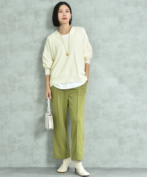 actuel（アクチュエル）の「【ａｃｔｕｅｌ】スウェットライクＶネックプルオーバー（ニット/セーター・レディース・オフホワイト/グレー/ブルー/ブラック・FREE）」の5枚目の写真