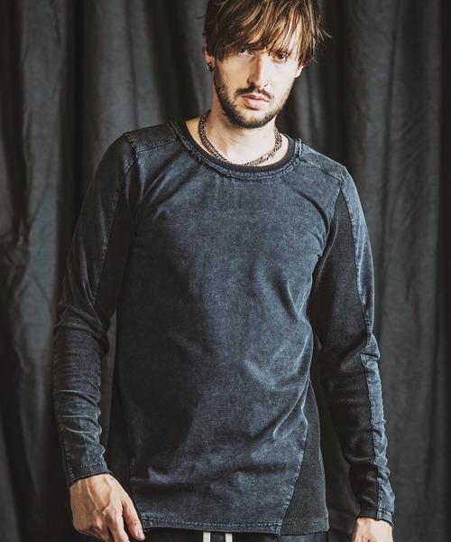 NO ID.(ノーアイディ)の「【NO ID.】Changing Cut-Off Crew Neck Long T-Shirt / チェンジング カットオフ クルーネック ロンT(Tシャツ/カットソー・メンズ・ホワイト/グレー/ブラック・1/2)」の3枚目の写真