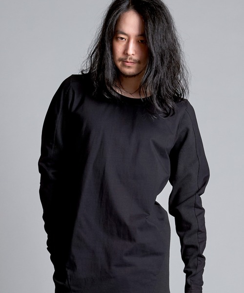 NO ID.(ノーアイディ)の「【NO ID.】Changing Cut-Off Crew Neck Long T-Shirt / チェンジング カットオフ クルーネック ロンT(Tシャツ/カットソー・メンズ・ホワイト/グレー/ブラック・1/2)」の8枚目の写真