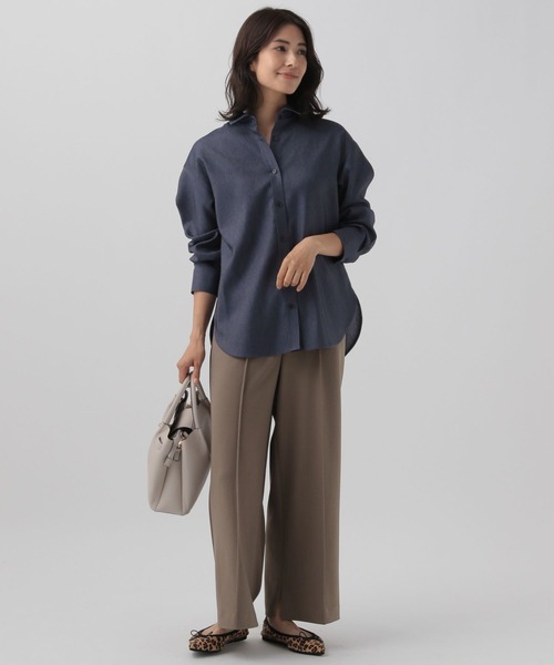 Elura（エルーラ）の「大人デニムシャツ/141000（シャツ/ブラウス・レディース・ネイビー・MEDIUM/LARGE）」の3枚目の写真