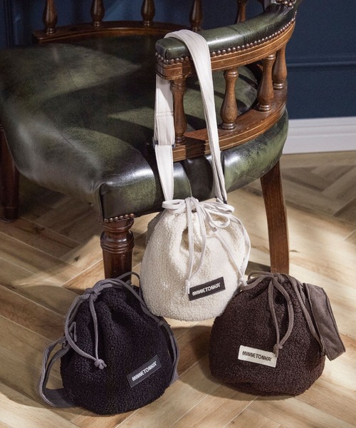 Minnetonka（ミネトンカ）の「【MINNETONKA】ミネトンカ PURSE BOA BAG　巾着バッグ（ショルダーバッグ・レディース・アイボリー/グレー/ブラウン・FREE）」の10枚目の写真