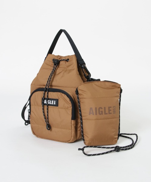 AIGLE（エーグル）の「AIGLE　AAW24USHB007（ハンドバッグ・レディース・ブラウン/ライトグレー・ONE）」の4枚目の写真