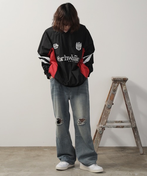 SUGGESTION(サジェッション)の「SUGGESTION/サジェッション ナイロンプルオーバー(Tシャツ/カットソー・メンズ・ブラック/ネイビー/ホワイト・M/L)」の15枚目の写真