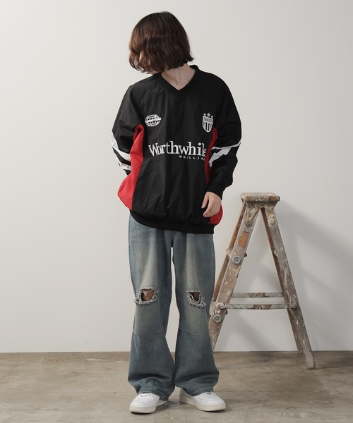 SUGGESTION(サジェッション)の「SUGGESTION/サジェッション ナイロンプルオーバー(Tシャツ/カットソー・メンズ・ブラック/ネイビー/ホワイト・M/L)」の16枚目の写真