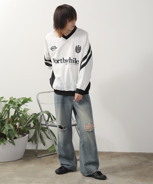 SUGGESTION(サジェッション)の「SUGGESTION/サジェッション ナイロンプルオーバー(Tシャツ/カットソー・メンズ・ブラック/ネイビー/ホワイト・M/L)」の9枚目の写真