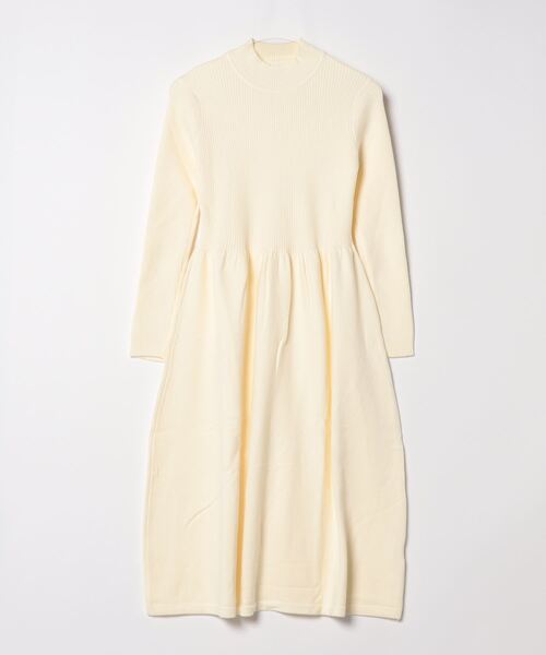 aimoha（アイモハ）の「スタンドカラー切り替えニットワンピース (AW)（ワンピース・レディース・オフホワイト/ブラック・MEDIUM/LARGE/SMALL）」の13枚目の写真