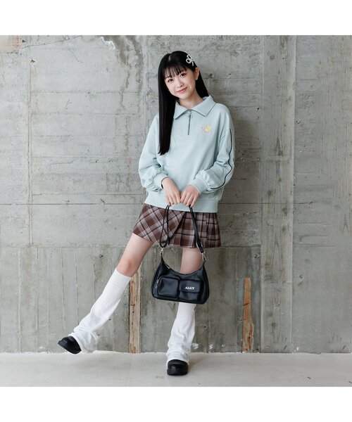 algy（アルジー）の「2ポケットショルダーBAG（ショルダーバッグ・キッズ・ピンク/ブラック/シルバー・FREE）」の4枚目の写真