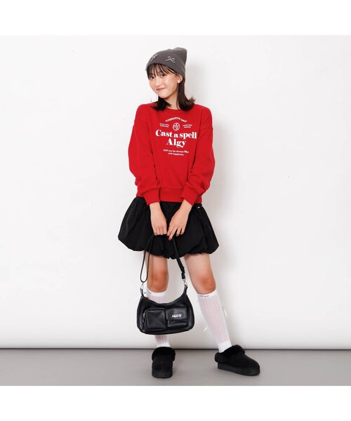 algy（アルジー）の「2ポケットショルダーBAG（ショルダーバッグ・キッズ・ピンク/ブラック/シルバー・FREE）」の5枚目の写真