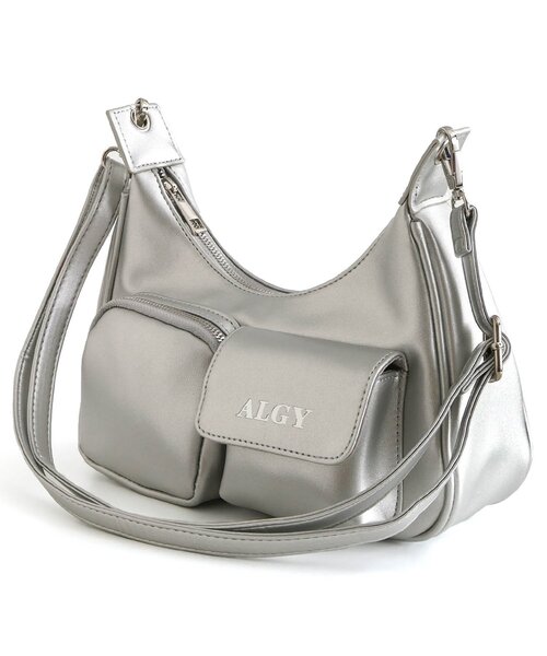 algy（アルジー）の「2ポケットショルダーBAG（ショルダーバッグ・キッズ・ピンク/ブラック/シルバー・FREE）」の17枚目の写真