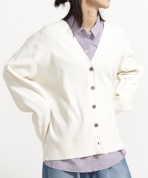 FOUND GOOD(ファウンドグッド)の「コンフォートミドルニットCD(カーディガン/ボレロ・レディース・ホワイト系5/ブラック/ベージュ/レッド系8/ブルー系5/グリーン系2・M/L)」の2枚目の写真