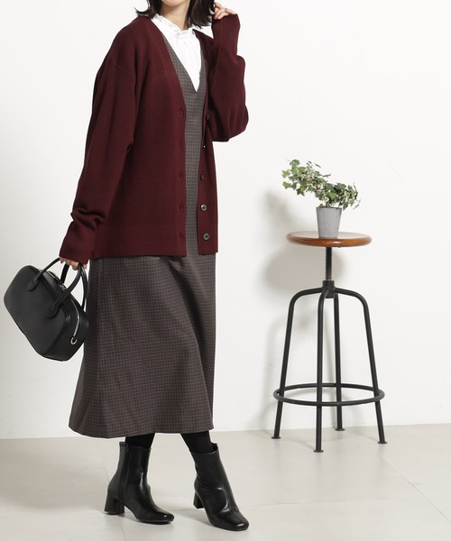 FOUND GOOD(ファウンドグッド)の「コンフォートミドルニットCD(カーディガン/ボレロ・レディース・ホワイト系5/ブラック/ベージュ/レッド系8/ブルー系5/グリーン系2・M/L)」の6枚目の写真