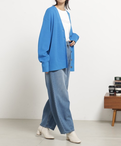 FOUND GOOD(ファウンドグッド)の「コンフォートミドルニットCD(カーディガン/ボレロ・レディース・ホワイト系5/ブラック/ベージュ/レッド系8/ブルー系5/グリーン系2・M/L)」の8枚目の写真