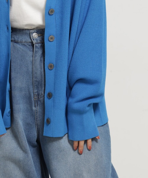 FOUND GOOD(ファウンドグッド)の「コンフォートミドルニットCD(カーディガン/ボレロ・レディース・ホワイト系5/ブラック/ベージュ/レッド系8/ブルー系5/グリーン系2・M/L)」の11枚目の写真