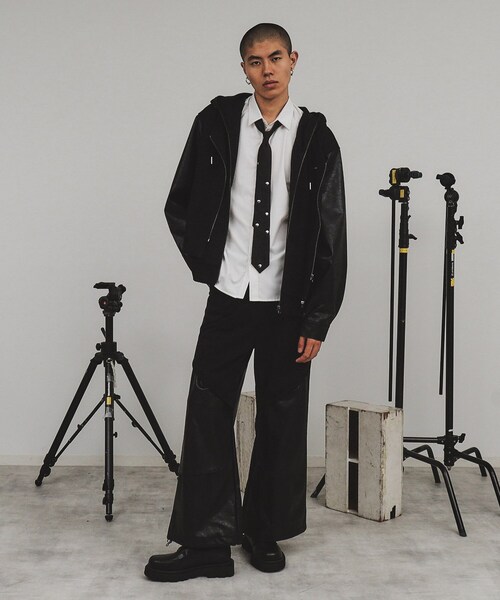 tk.TAKEO KIKUCHI（ティーケータケオキクチ）の「◆K’PJT by Aoi FANCY LAYERED ZIP PARKA（パーカー・メンズ・ブラック/ブラック系・88）」の21枚目の写真