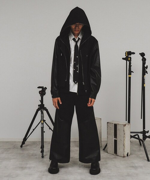 tk.TAKEO KIKUCHI（ティーケータケオキクチ）の「◆K’PJT by Aoi FANCY LAYERED ZIP PARKA（パーカー・メンズ・ブラック/ブラック系・88）」の22枚目の写真