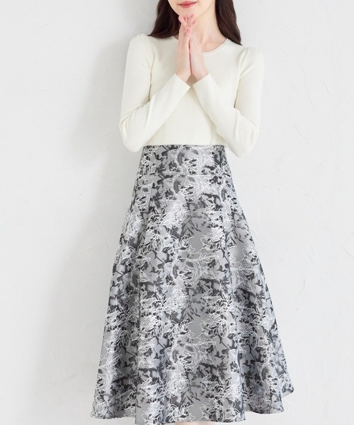 tocco closet(トッコ クローゼット)の「ふんわりカシミアタッチプチパワーショルダーリブニットプルオーバー(ニット/セーター・レディース・ネイビー/アイボリー/ブラック・M)」の6枚目の写真