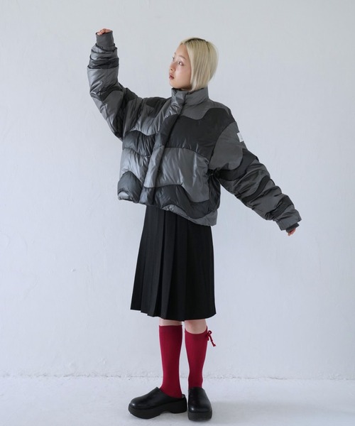 セール】【 ZOZOランキング1位獲得 】ウェーブ バイカラー ダウン