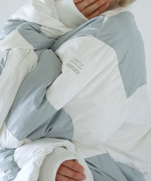 ZOZOランキング1位獲得 】ウェーブ バイカラー ダウンジャケット