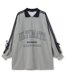 by LOVEiT | ハーフジップロゴワンピース(ワンピース)