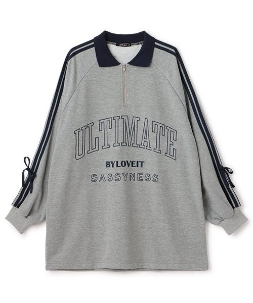 【セール】ハーフジップロゴワンピース（ワンピース）｜by LOVEiT（バイラビット）