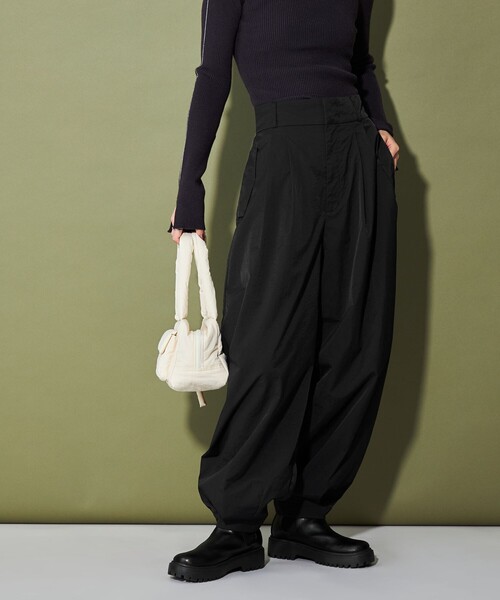 CITEN（シテン）の「＜CITEN＞ナイロンジョガーパンツ（その他パンツ・レディース・ライトグレー/ブラック・S/M）」の3枚目の写真