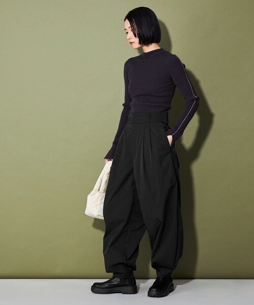 CITEN（シテン）の「＜CITEN＞ナイロンジョガーパンツ（その他パンツ・レディース・ライトグレー/ブラック・S/M）」の5枚目の写真