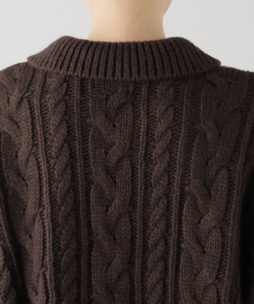 OBEY(オベイ)の「【OBEY / オベイ】EZRA ZIP UP CARDIGAN 151010037(ニット/セーター・レディース・ブラウン・SMALL)」の8枚目の写真
