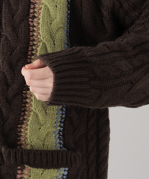OBEY(オベイ)の「【OBEY / オベイ】EZRA ZIP UP CARDIGAN 151010037(ニット/セーター・レディース・ブラウン・SMALL)」の10枚目の写真