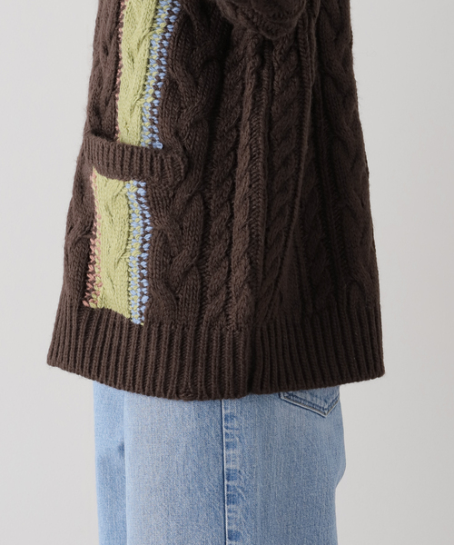 OBEY(オベイ)の「【OBEY / オベイ】EZRA ZIP UP CARDIGAN 151010037(ニット/セーター・レディース・ブラウン・SMALL)」の13枚目の写真