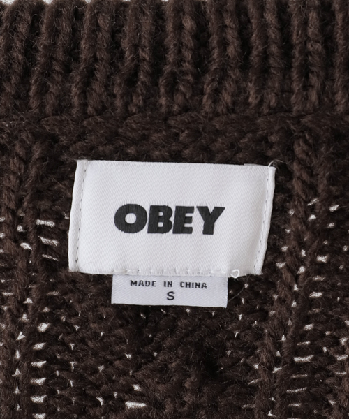 OBEY(オベイ)の「【OBEY / オベイ】EZRA ZIP UP CARDIGAN 151010037(ニット/セーター・レディース・ブラウン・SMALL)」の14枚目の写真
