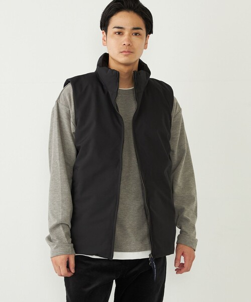 SHIPS Colors（シップス カラーズ）の「SHIPS Colors:〈撥水・防風〉SUGENRO(R) 中綿 ベスト（ベスト・メンズ・ダークグレー/ブラック・MEDIUM/LARGE/X-LARGE）」の2枚目の写真