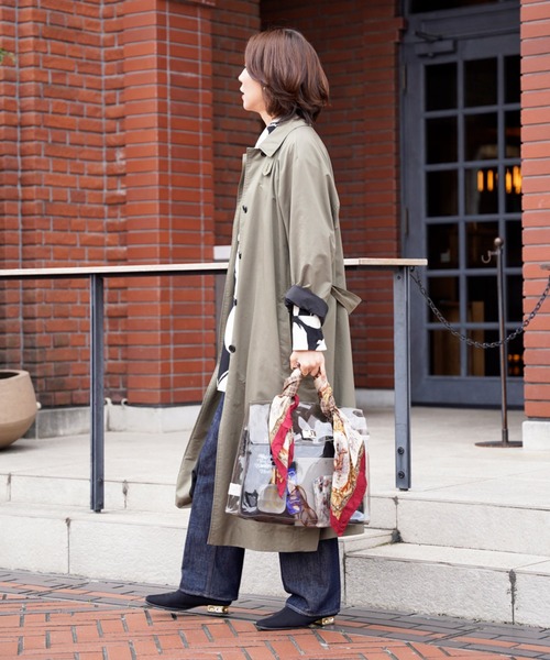 FRUIT OF THE LOOM（フルーツオブザルーム）の「VINYL TOTE BAG & STICKER SEAL SET / PVC / クリアバッグ / カラーバッグ / A4サイズ収納 / ユニセックス（トートバッグ・レディース・ミント/オレンジ/ブラウン/ブラック・FREE）」の18枚目の写真